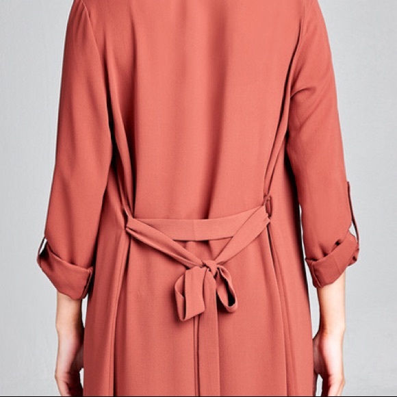 NWT Small Lightweight Belted Jacket Woven - Picture 4 of 5